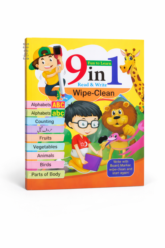 Comprehensive Learning Book (9 in 1 Read & write Wipe-Clean)