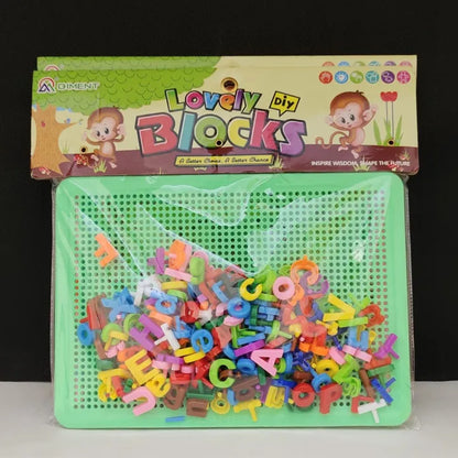 Educational Peg Board For Learning English Alphabets Pin Board Kids Spelling