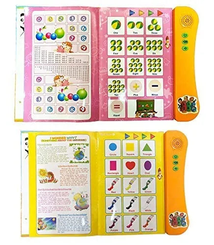 My English E-Book for Kids - Learning Book with Sound, Educational English Reading Book - Alphabets, Numbers, Animals, Fruits, shapes, Vehicles & Colors