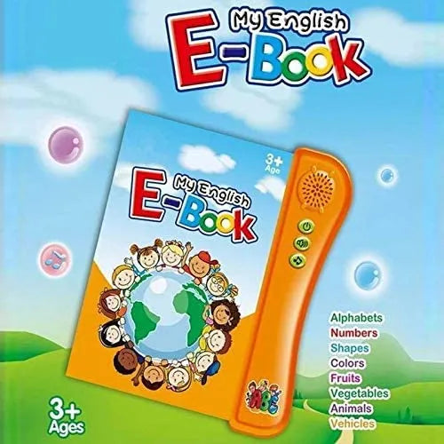 My English E-Book for Kids - Learning Book with Sound, Educational English Reading Book - Alphabets, Numbers, Animals, Fruits, shapes, Vehicles & Colors